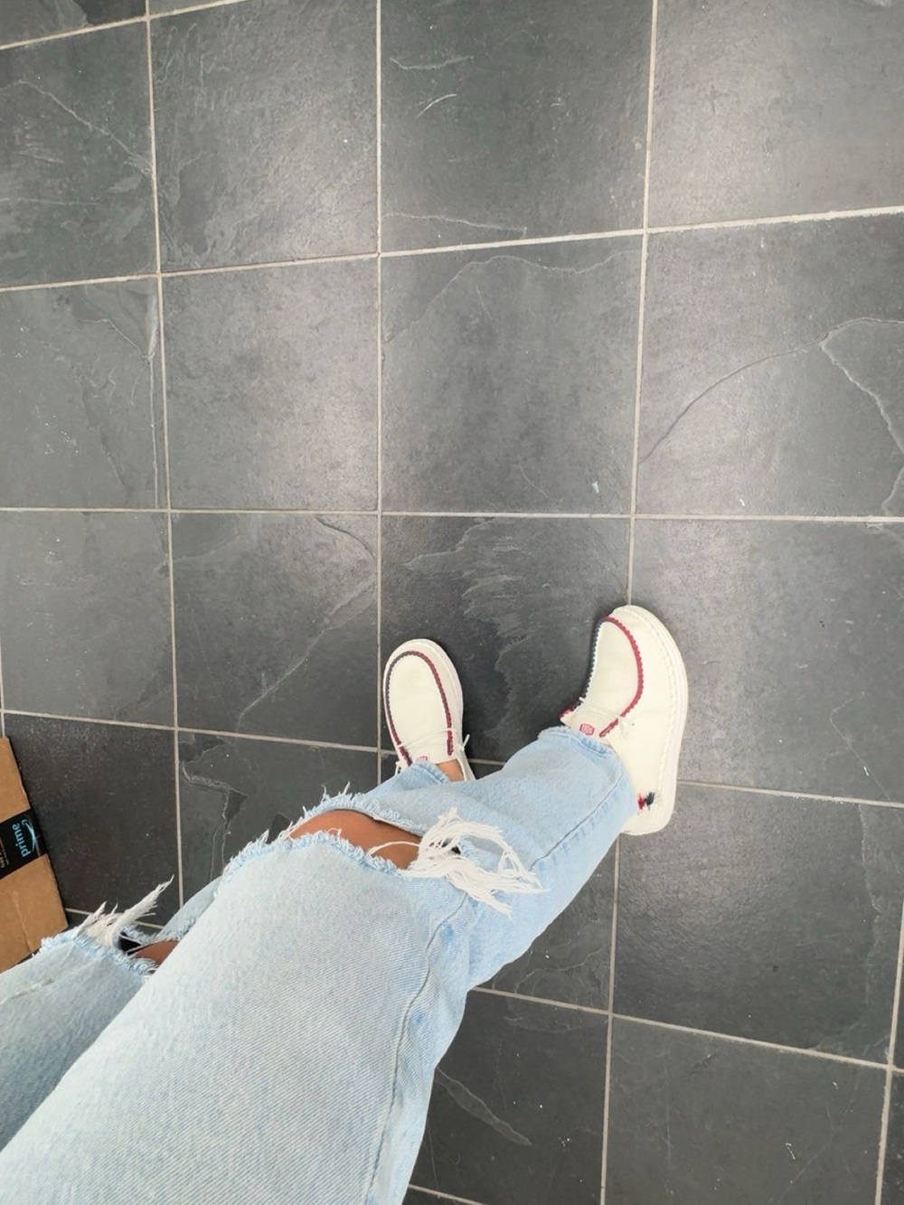 Abercrombie & Fitch Light Blue Distressed Boyfriend Jeans